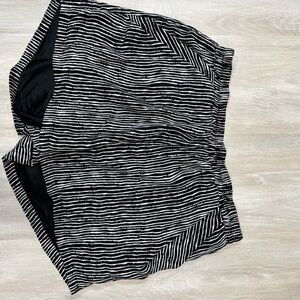 bishop + young Zebra Print Black and White Shorts